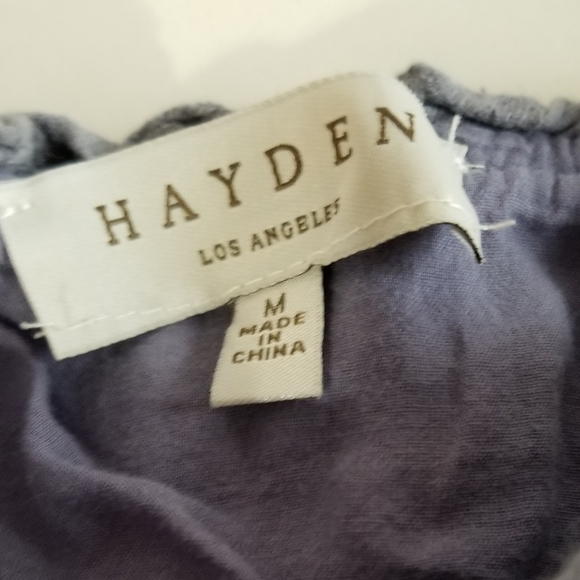 Hayden Embroidered Cottagecore Top M Gray - Picture 7 of 8